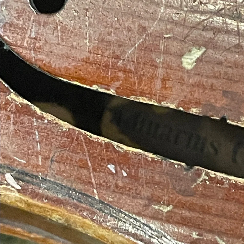 Stradivarius Rustic Brown Violin ~ Label inside - Picture 9 of 13